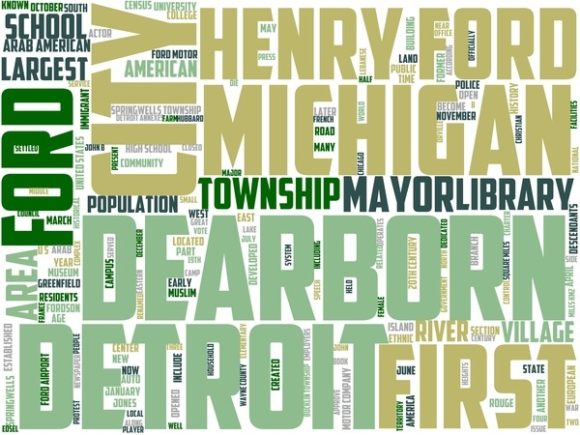 Dearborn Wordart Print