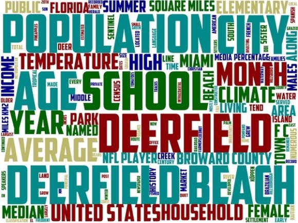 Deerfield Beach Wordart Skinny Tumbler