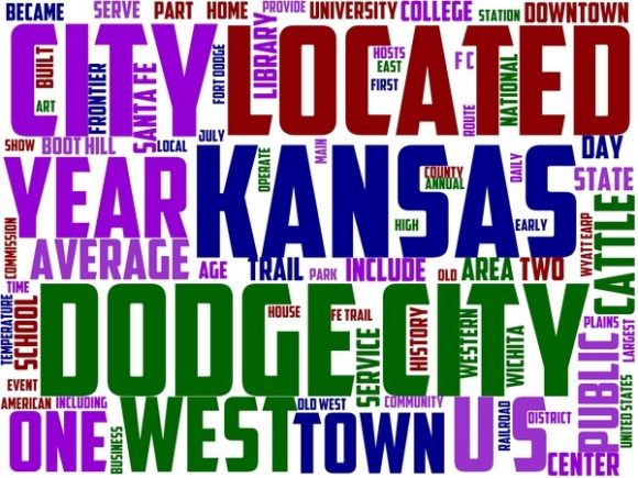 Dodge City Wordart Print