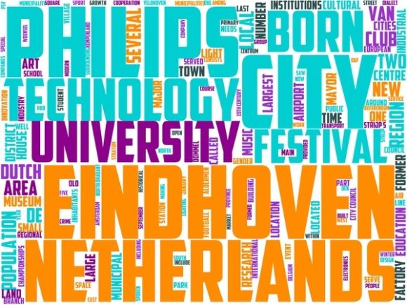 Eindhoven Wordart Tie Dye: Hand-Drawn Wordcloud Magic