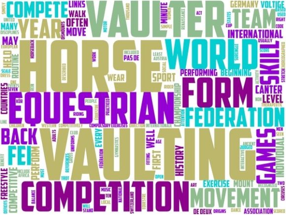Equestrian Vaulting Wordart Tie Dye