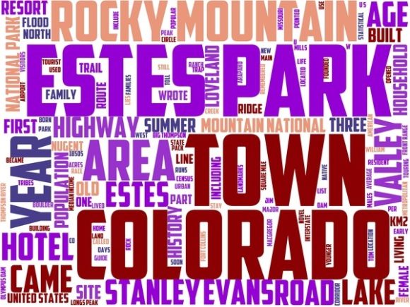 Estes Park Wordart Banner