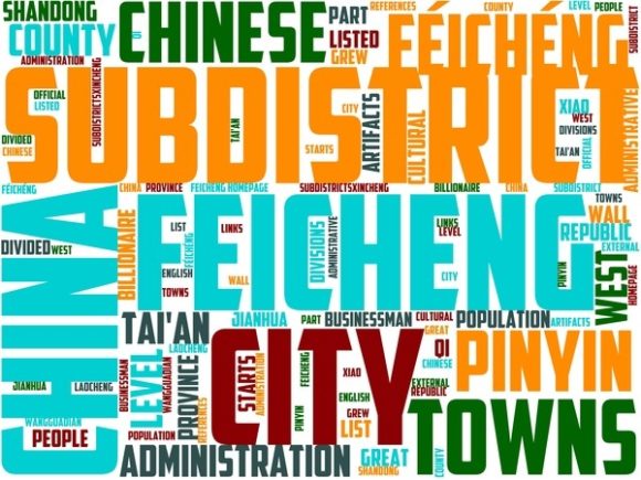 Feicheng Wordart Print: A Hand-Drawn Word Cloud Asset for Thoughtful Design Applications