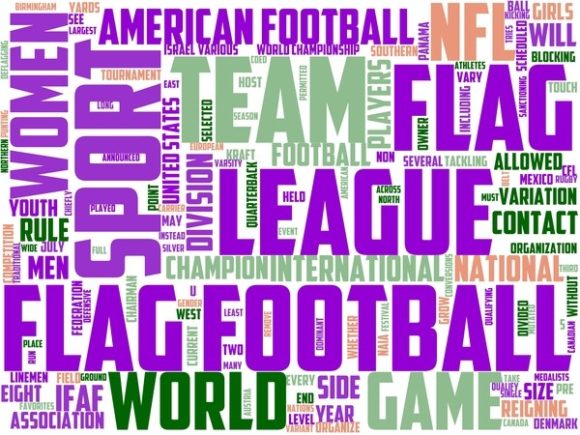 Flag Football Wordart Print