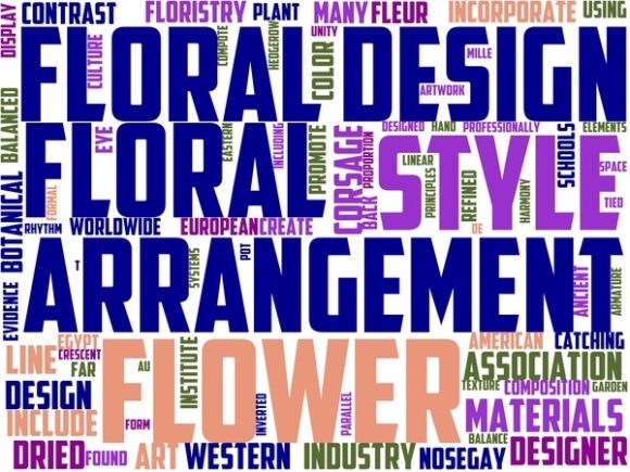 Flower Arranger Wordart Background