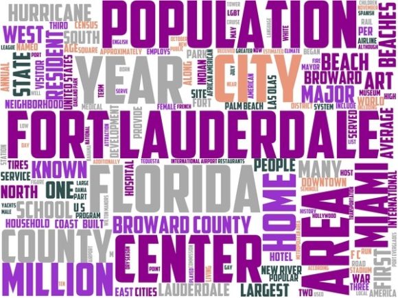Fort Lauderdale Wordart Skinny Tumbler