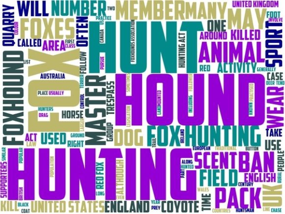Fox Hunting Wordart Background